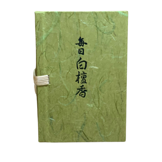 Mainichi-Koh Byakudan Sandalwood Incense – 60 Short Sticks + Ceramic Holder