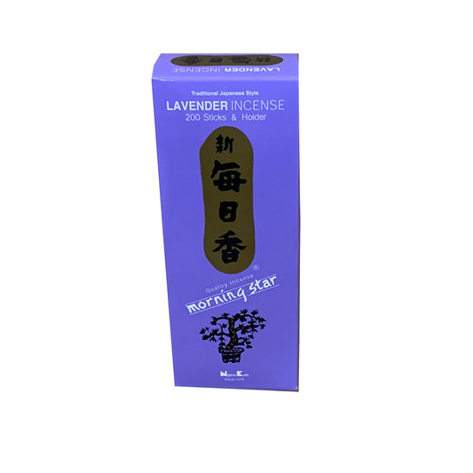 Morning Star Lavender Incense 200 Stick Set Soothing and Calming Scent for Nighttime Rituals