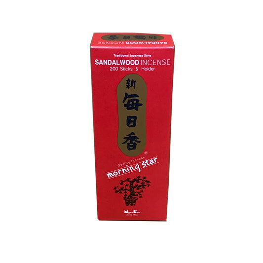 Morning Star Sandalwood Incense 200 Sticks Popular Sacred Wood Aroma Gentle and Peaceful