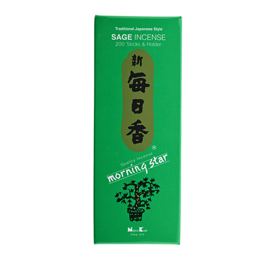 Morning Star White Sage Incense 200 Stick Set Light Sage Aroma Ideal for Clearing and Fresh Starts