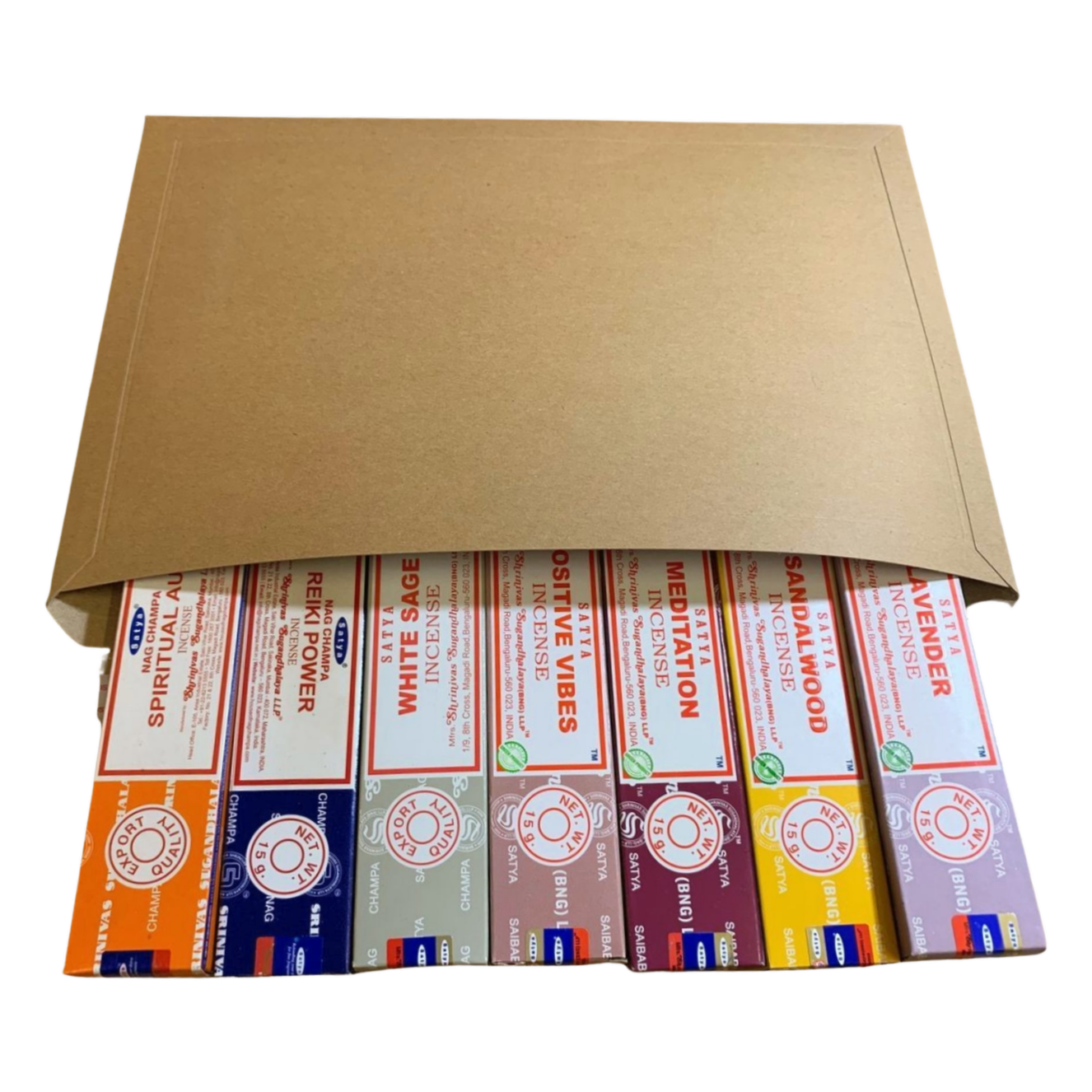 Satya Tranquil Qi Incense – Grounding & Calming Ritual Set | White Sage, Sandalwood, Lavender, Meditation Satya
