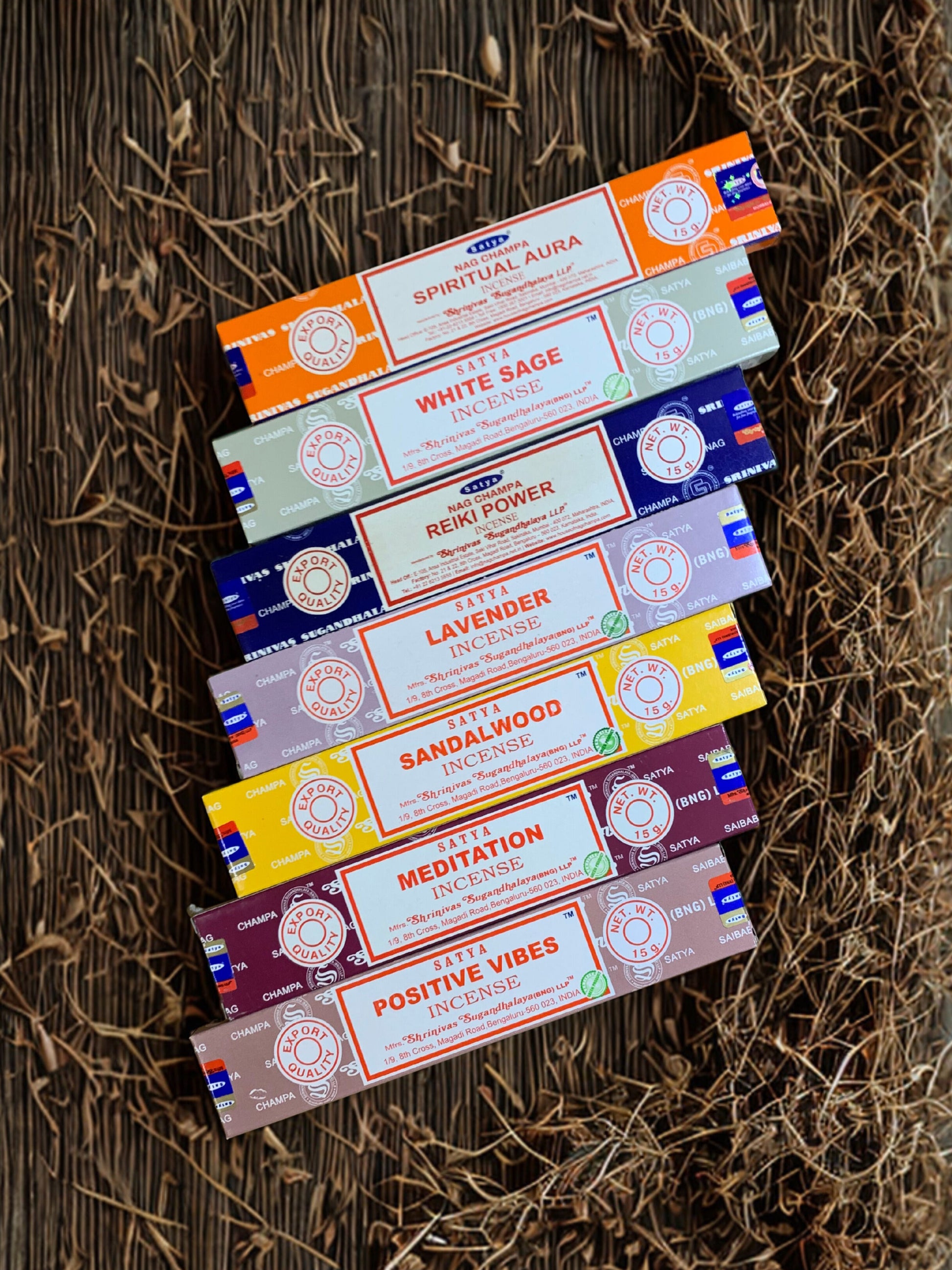 Satya Tranquil Qi Incense – Grounding & Calming Ritual Set | White Sage, Sandalwood, Lavender, Meditation Satya