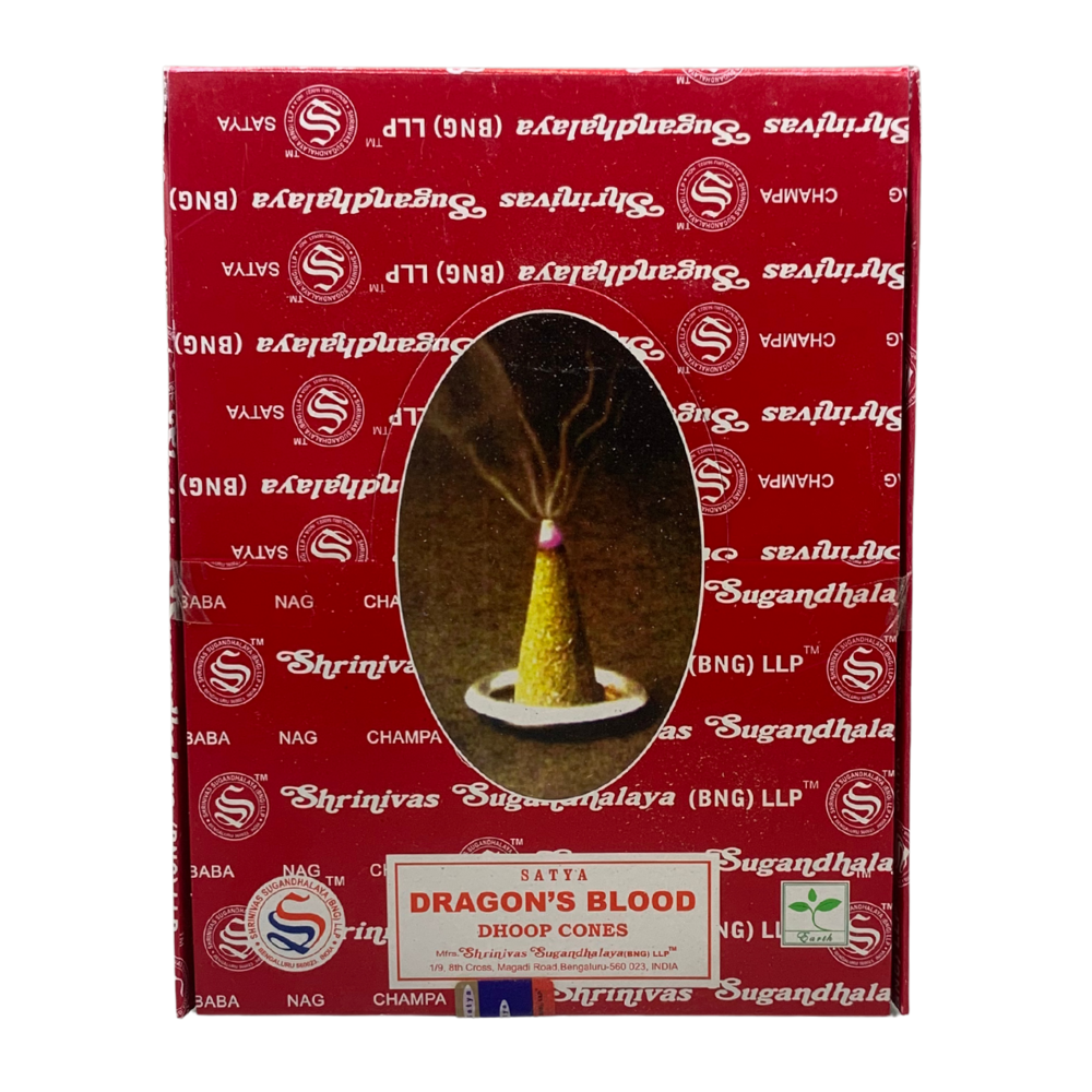 Satya Dragon’s Blood Dhoop Cones – Bold & Protective