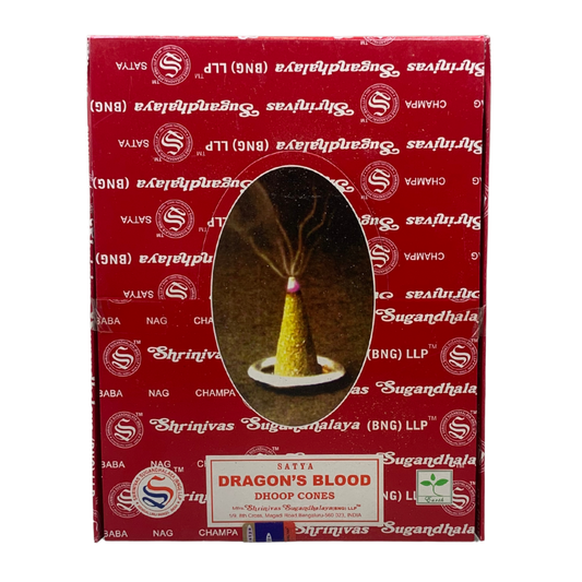 Satya Dragon’s Blood Dhoop Cones – Bold & Protective