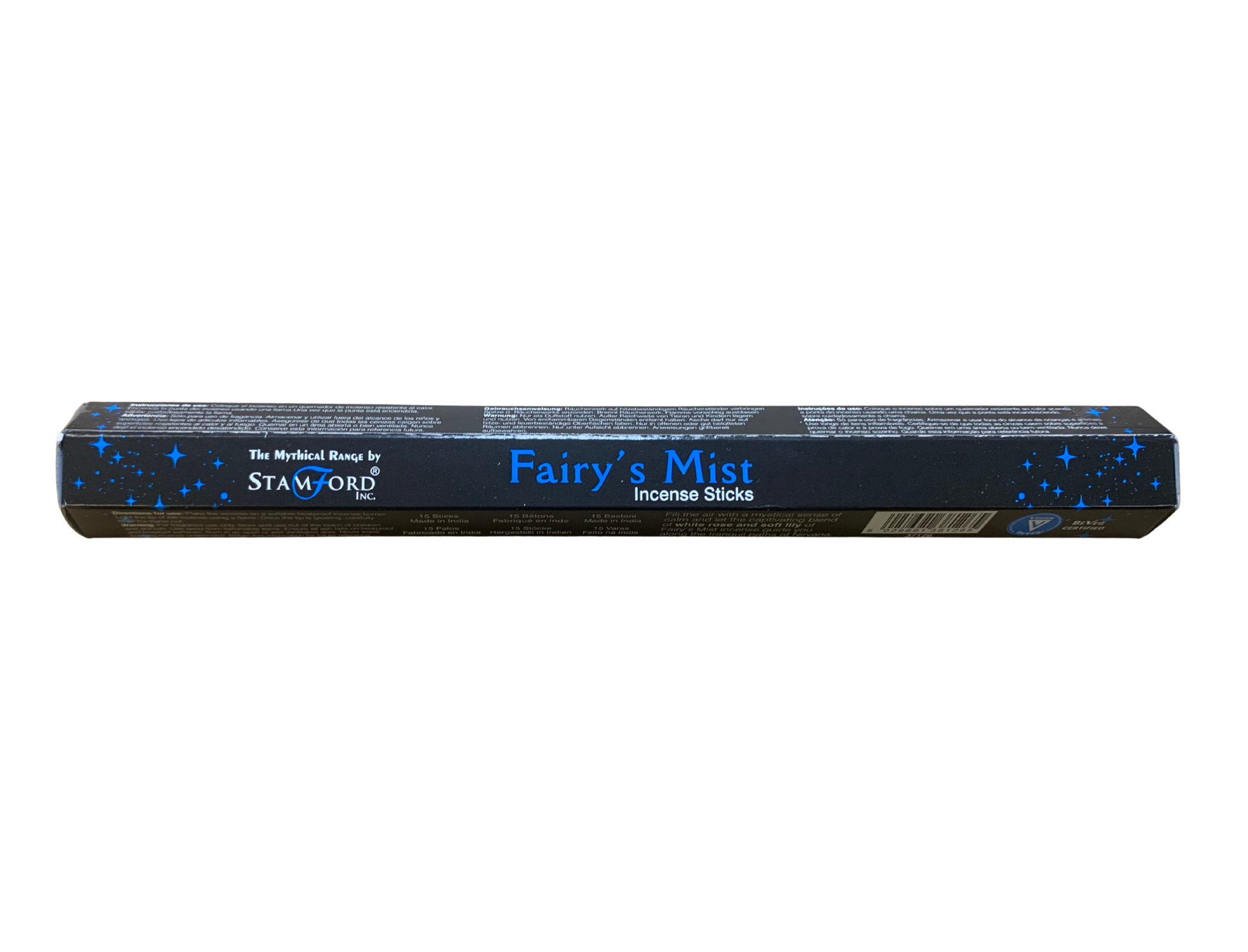 Stamford Fairy’s Mist Incense Sticks – hand-rolled white rose fragrance sticks in black packaging
