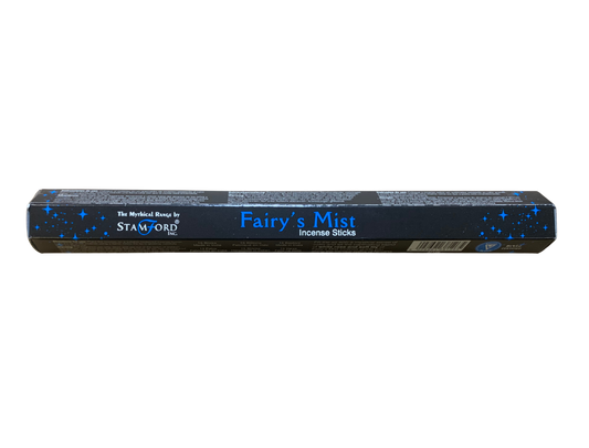 Stamford Fairy’s Mist Incense Sticks – hand-rolled white rose fragrance sticks in black packaging

