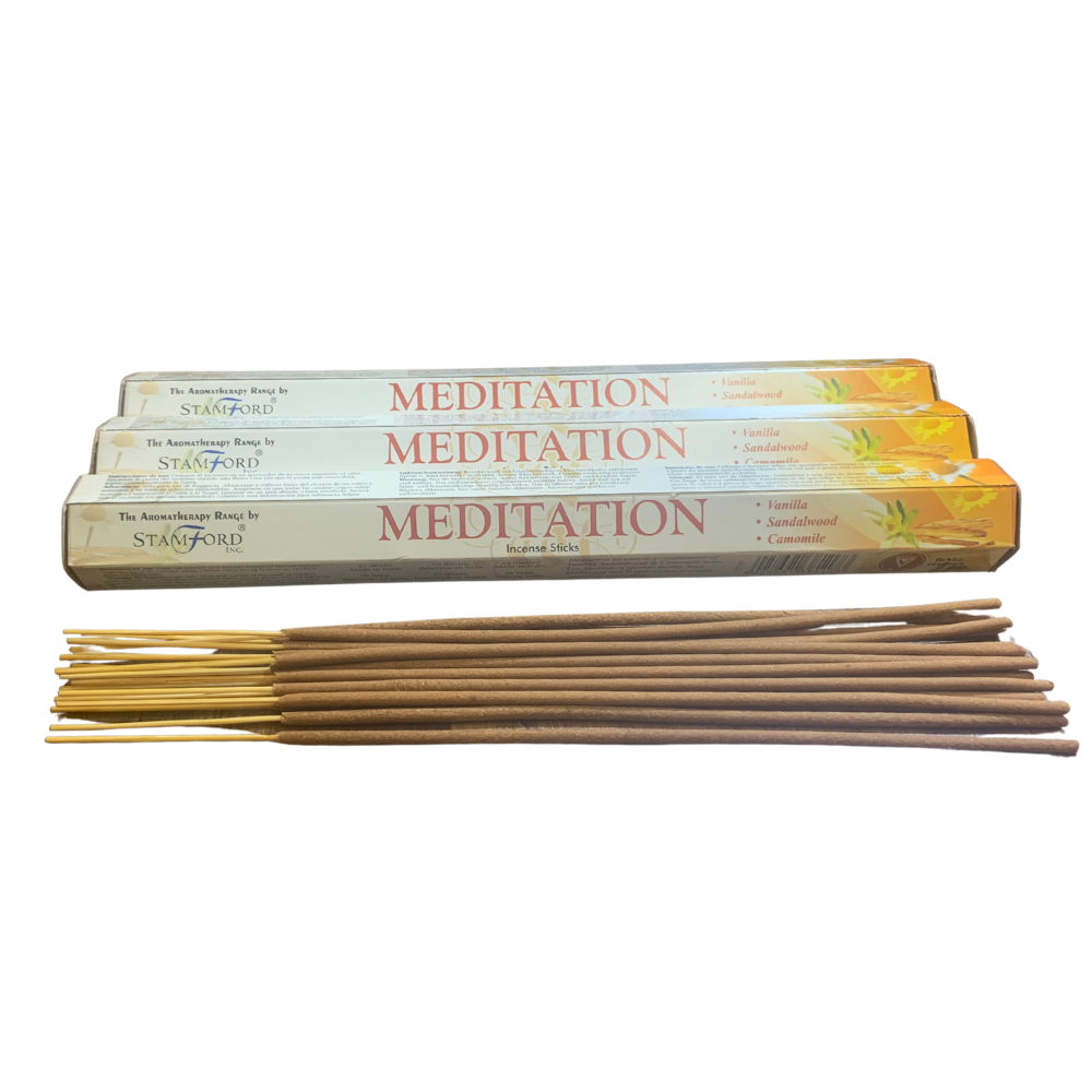 Stamford Incense Sticks – Meditation | Soothing Vanilla, Sandalwood & Chamomile Aromatherapy Blend Stamford
