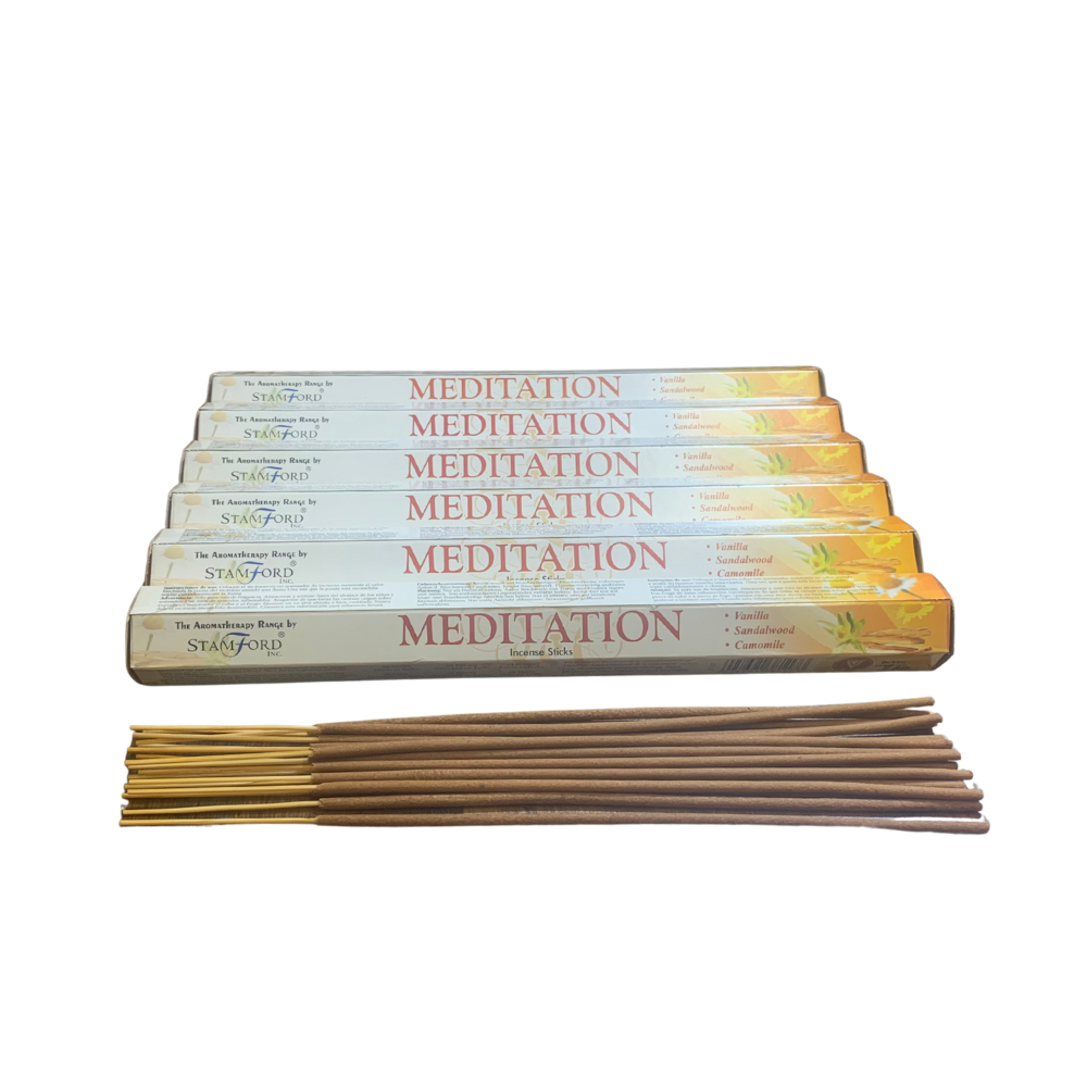 Stamford Incense Sticks – Meditation | Soothing Vanilla, Sandalwood & Chamomile Aromatherapy Blend Stamford