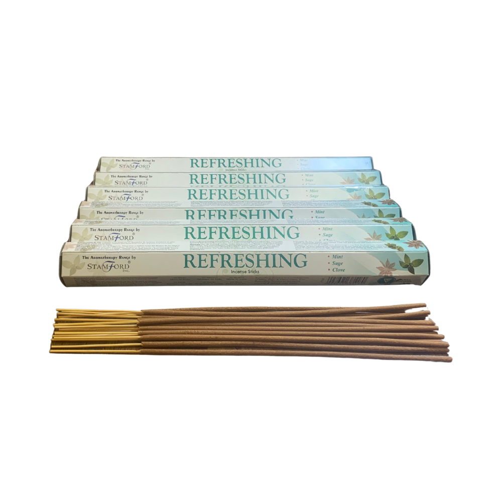 Stamford Incense Sticks – Refreshing | Invigorating Mint, Sage & Clove Aromatherapy Blend Stamford