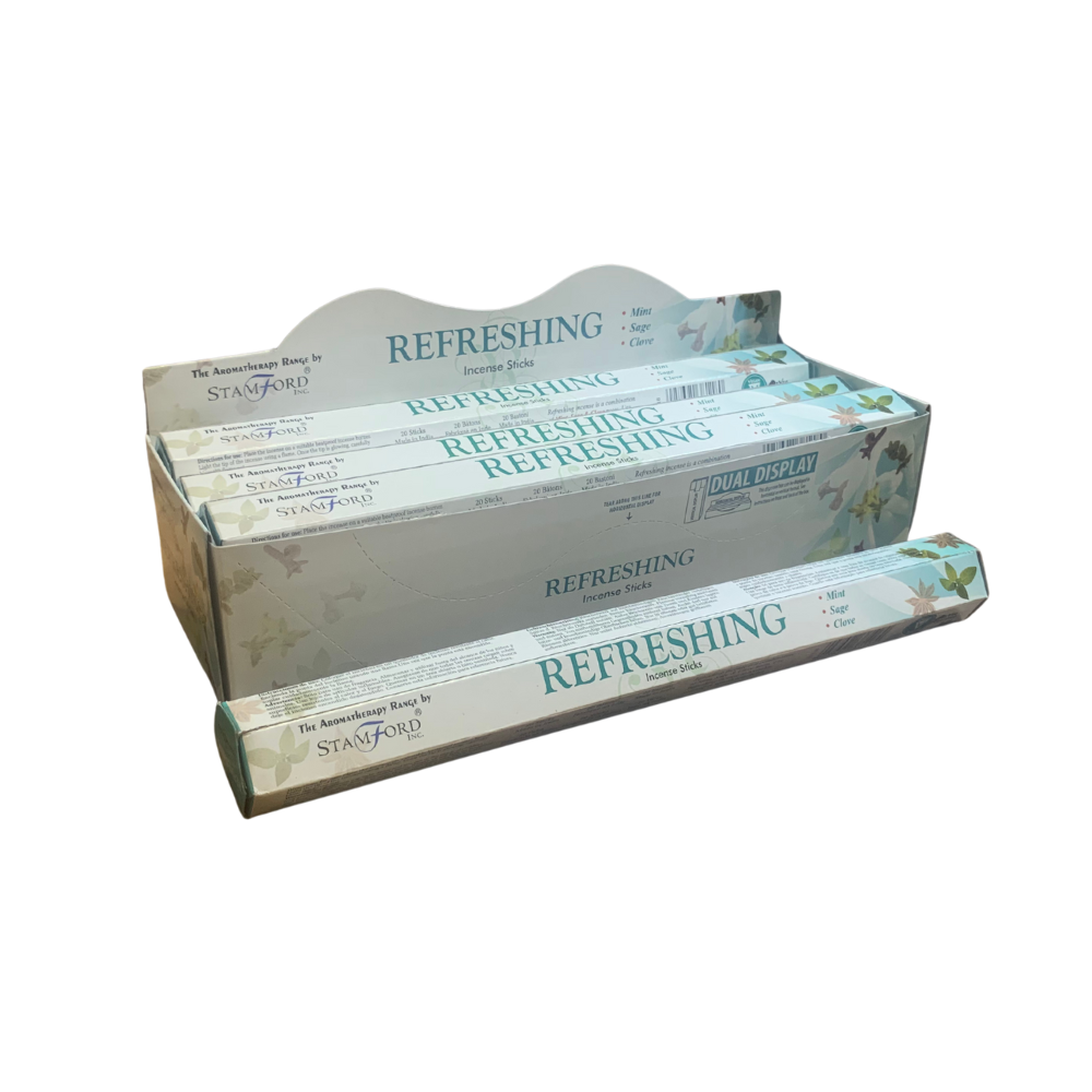Stamford Incense Sticks – Refreshing | Invigorating Mint, Sage & Clove Aromatherapy Blend Stamford