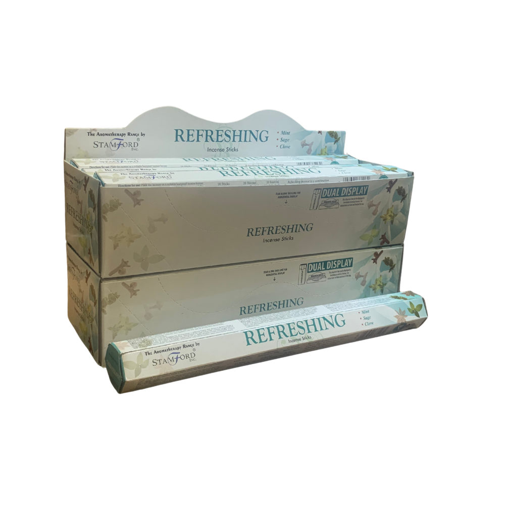 Stamford Incense Sticks – Refreshing | Invigorating Mint, Sage & Clove Aromatherapy Blend Stamford