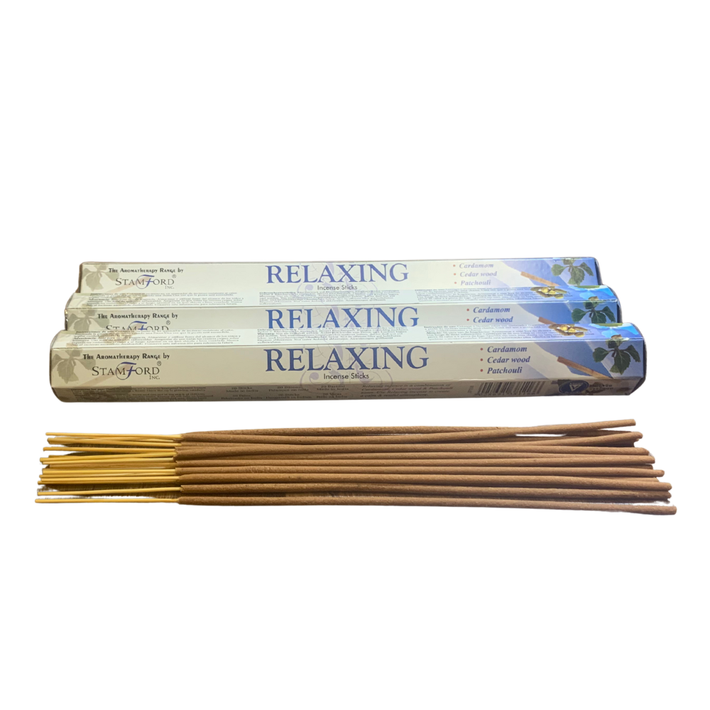 Stamford Incense Sticks – Relaxing | Warming Cardamom, Cedarwood & Patchouli Aromatherapy Blend Stamford