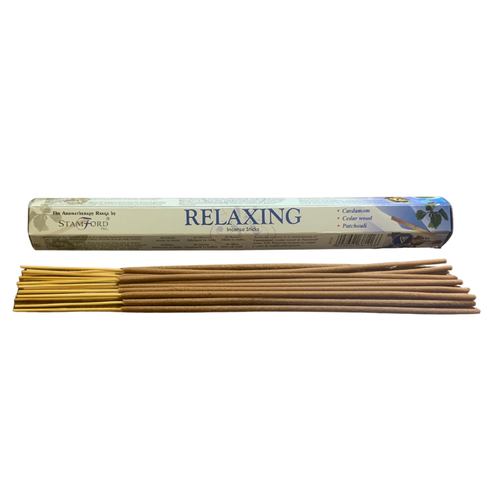 Stamford Incense Sticks – Relaxing | Warming Cardamom, Cedarwood & Patchouli Aromatherapy Blend Stamford