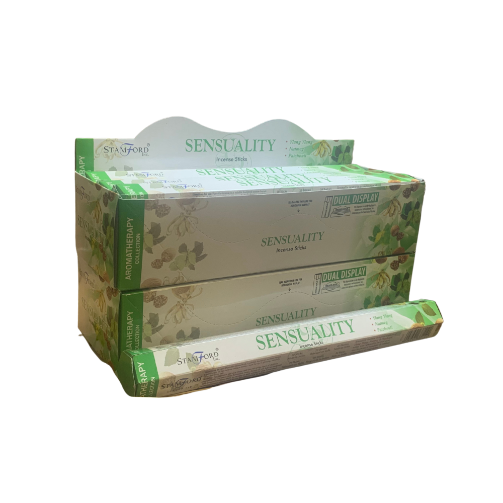 Stamford Incense Sticks – Sensuality | Exotic Ylang Ylang, Patchouli & Nutmeg Aromatherapy Blend Stamford