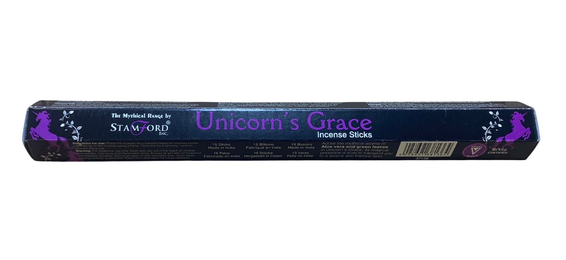 Stamford Unicorn's Grace incense sticks with soft floral and creamy woody aroma
