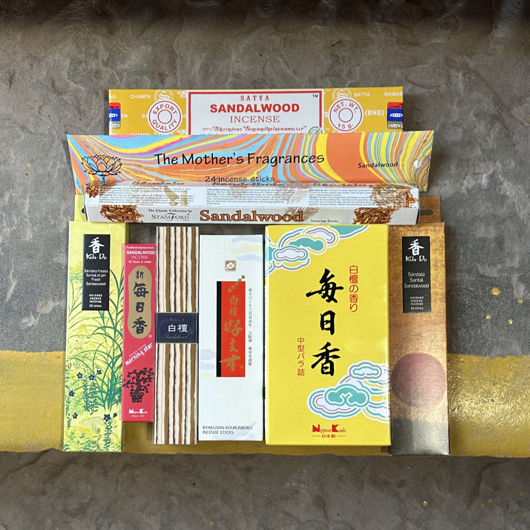 Ultimate Sandalwood Incense Bundle - 9 Packs Japanese & Indian Premium Collection Eco Incense