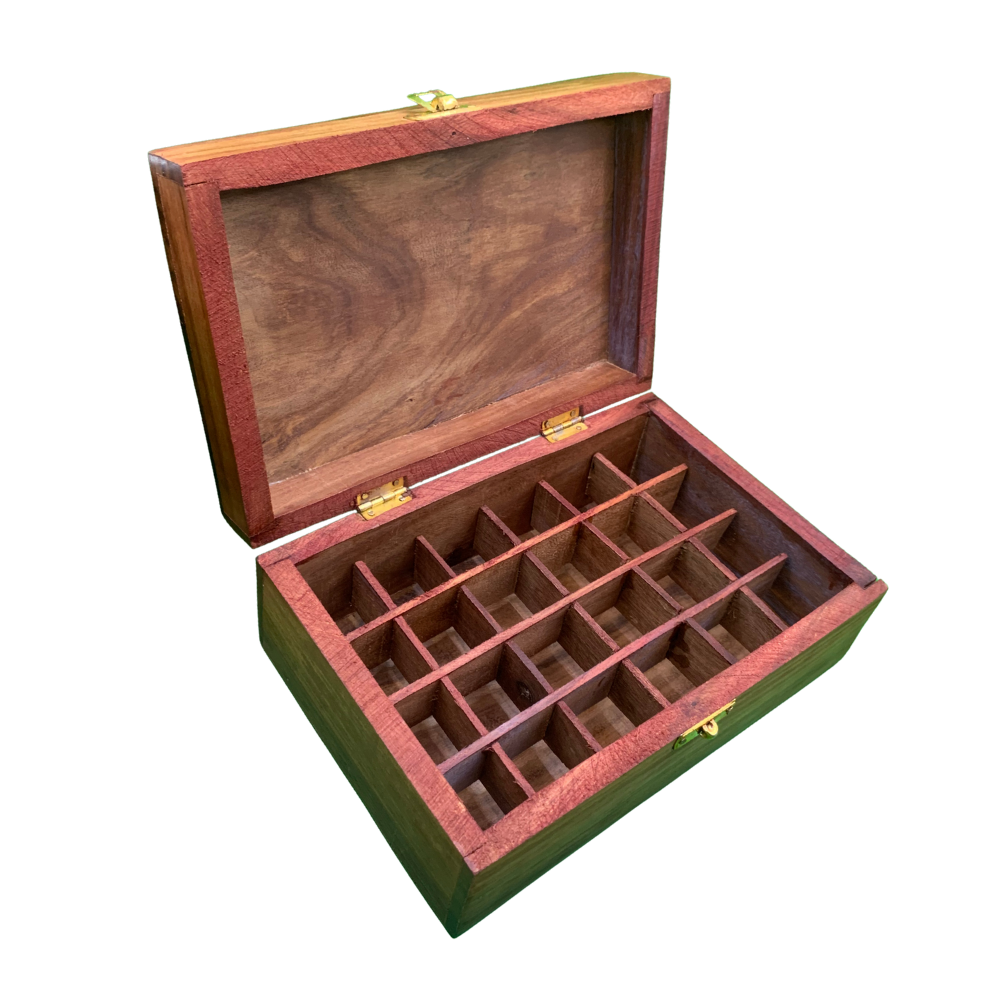 Wooden Essential Oil Box (For 24 Bottles)