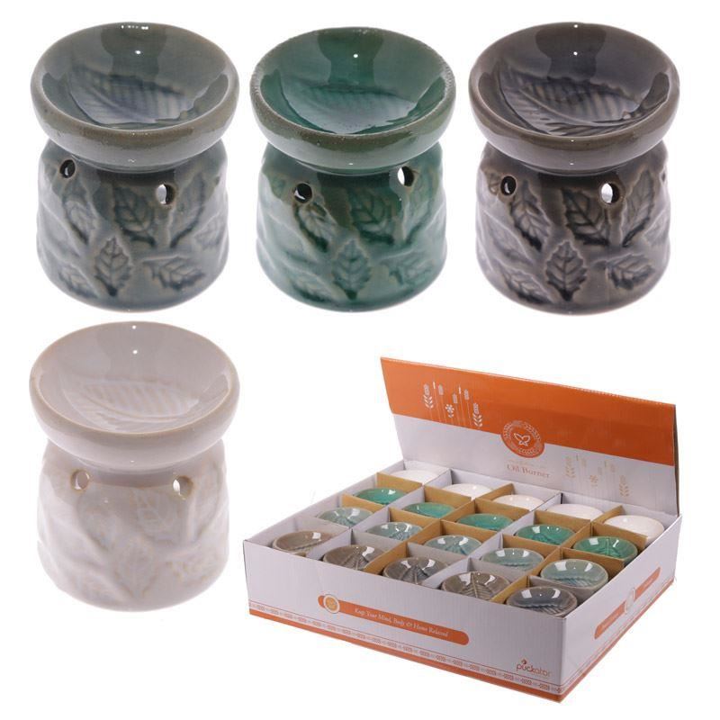 EcoIncense Mini Ceramic Oil Burners Set of 4 OB247 Assorted Colours Gift