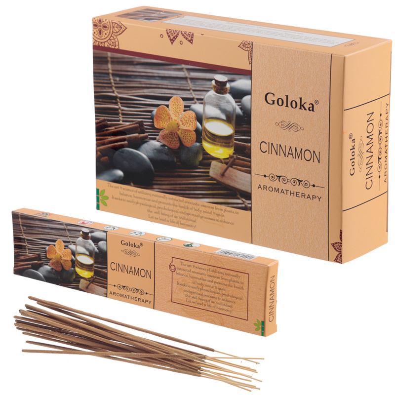 EcoIncense Goloka Cinnamon Incense Sticks INC487 15-Stick Natural Aroma
