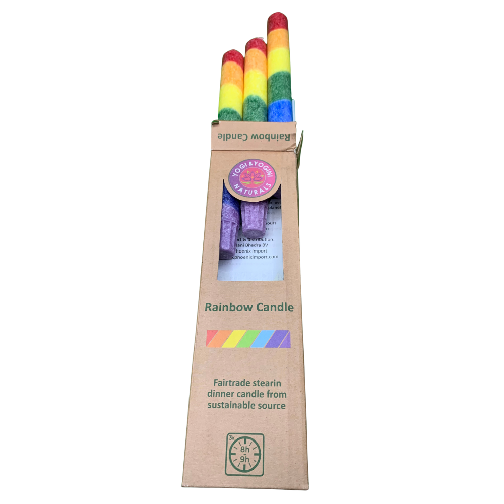 Set of 3 Rainbow Candles - Unscented