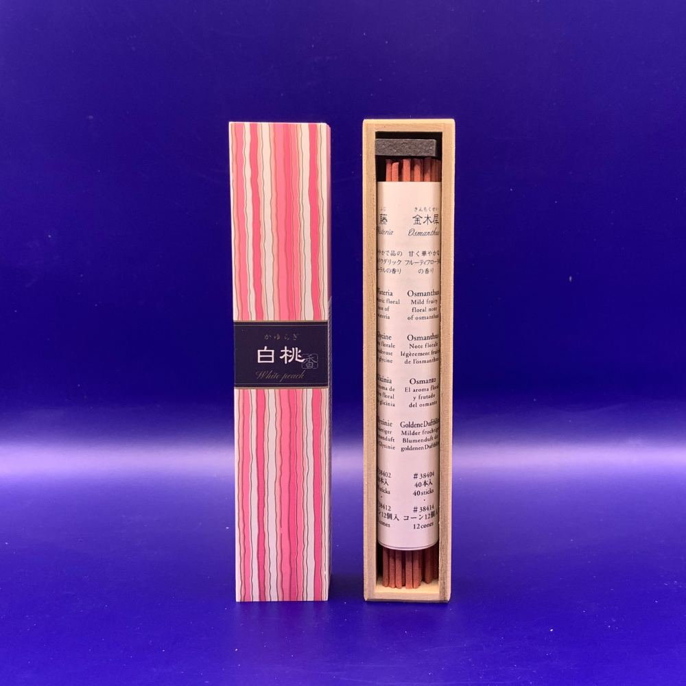Kayuragi White Peach Incense (40 Sticks)