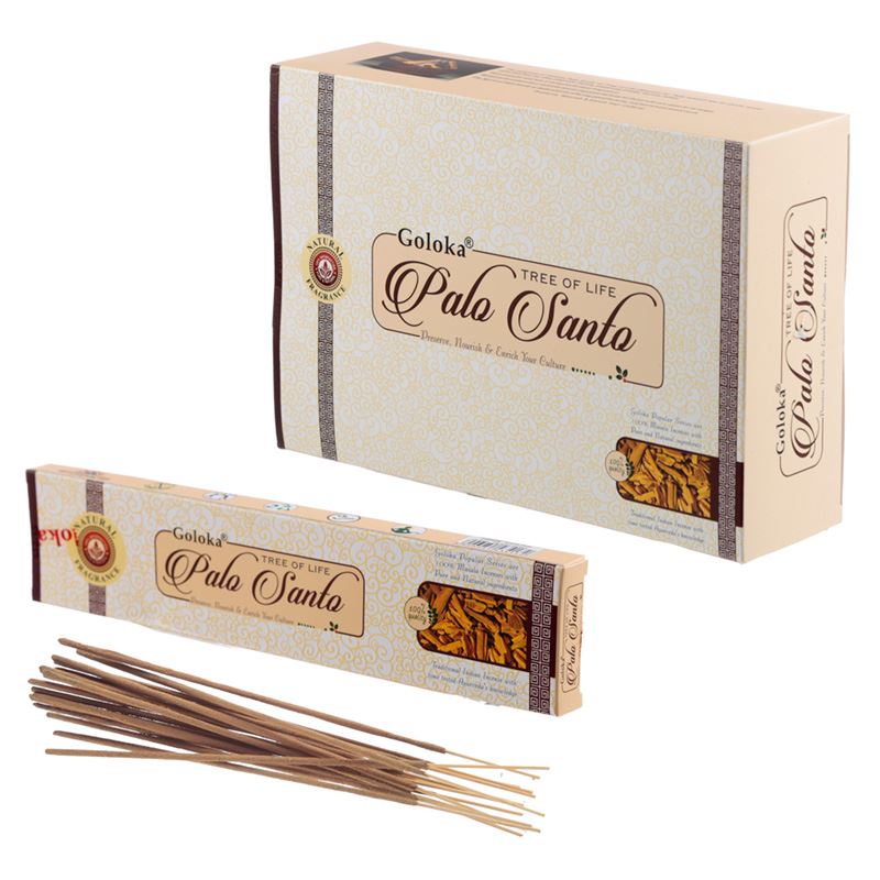 EcoIncense Goloka Palo Santo Incense Sticks INC477 12-Pack Clear Energy
