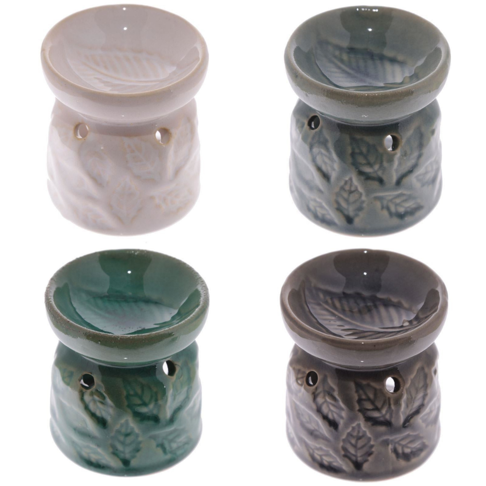EcoIncense Mini Ceramic Oil Burners Set of 4 OB247 Assorted Colours Gift