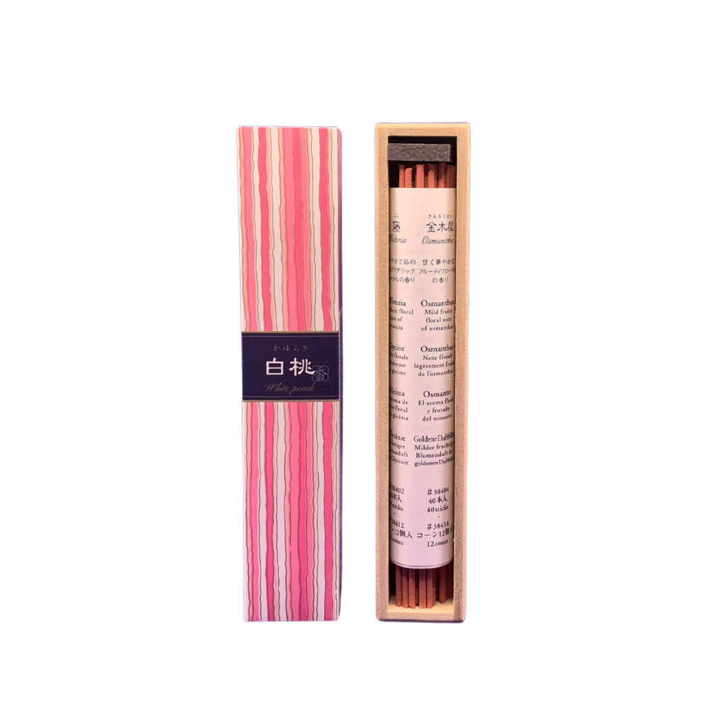 Kayuragi White Peach Incense (40 Sticks)