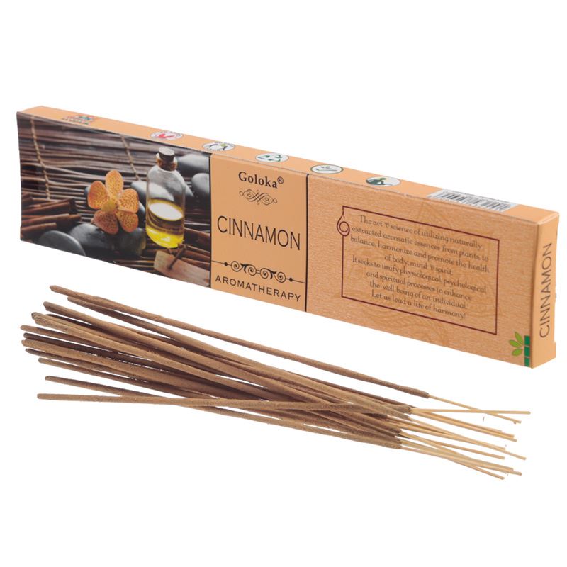EcoIncense Goloka Cinnamon Incense Sticks INC487 15-Stick Natural Aroma
