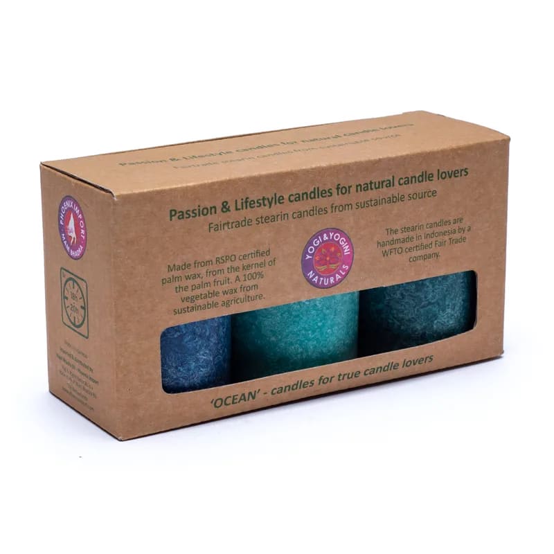 Sustainable Stearin Ocean Candle Set (3 Pack)