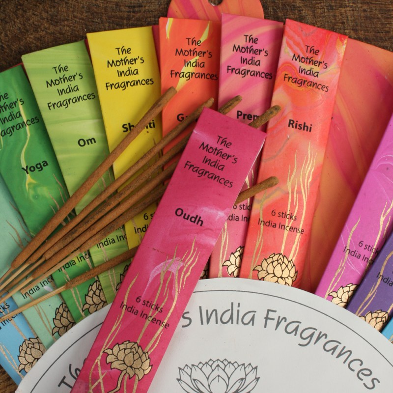 The Mother's India Fragrances - fan with twelve fragrances