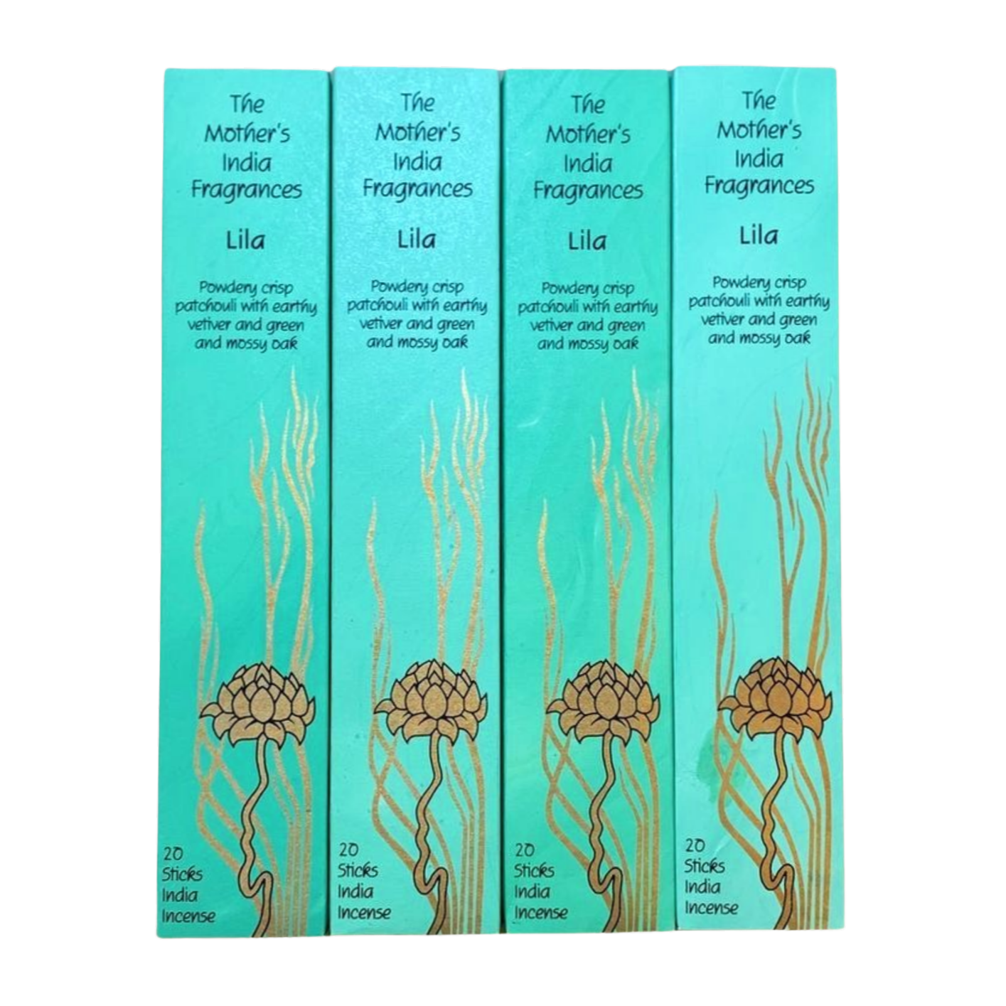 Mother's India Lila - Patchouli, Vetiver & Oak Blend (20 Sticks) Fair Trade