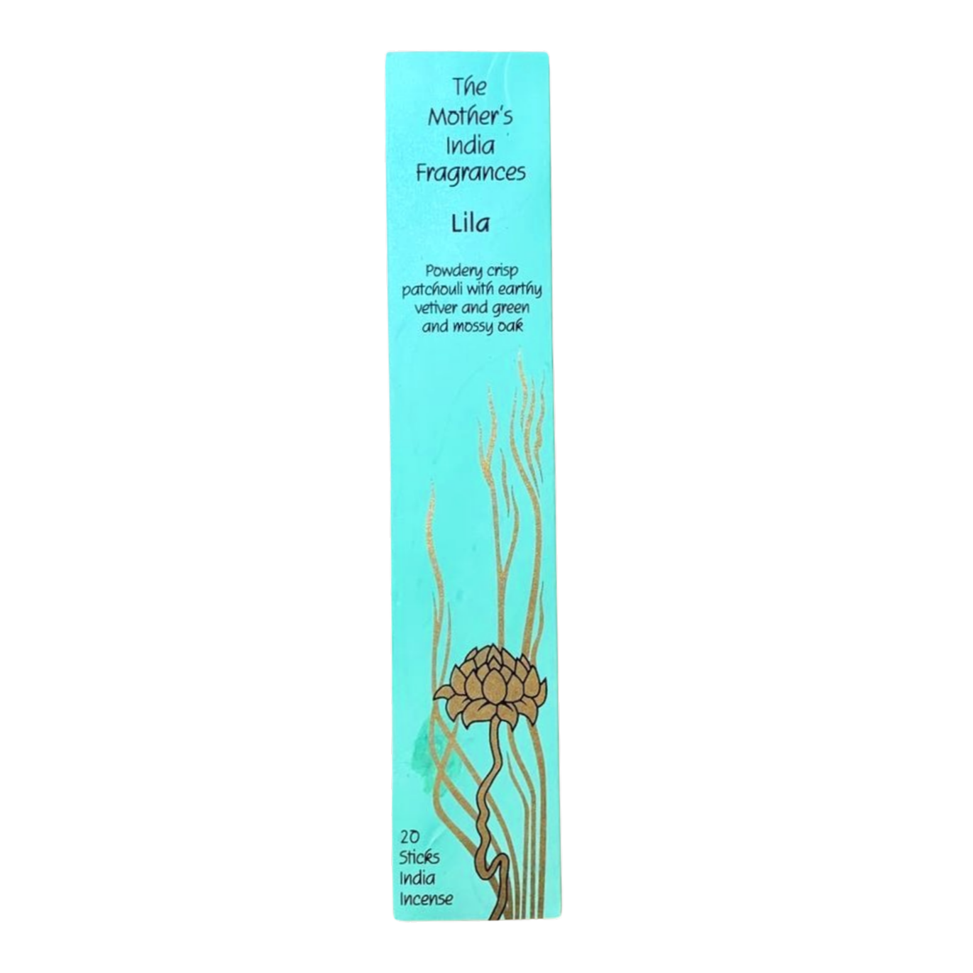 Mother's India Lila - Patchouli, Vetiver & Oak Blend (20 Sticks) Fair Trade