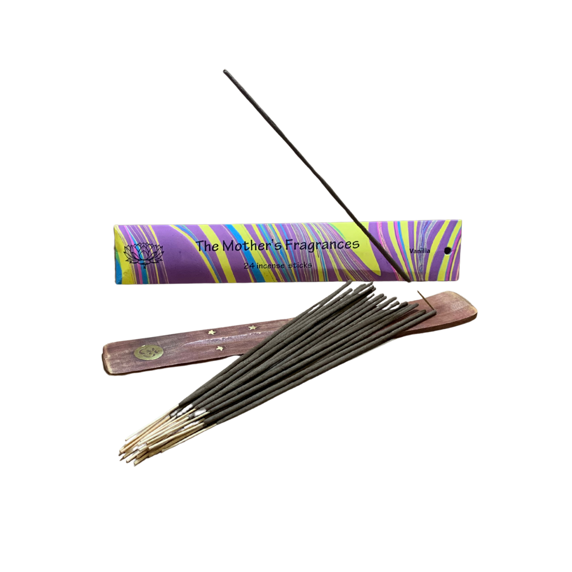 Mothers India Vanilla Incense  Sticks & Box with Holder