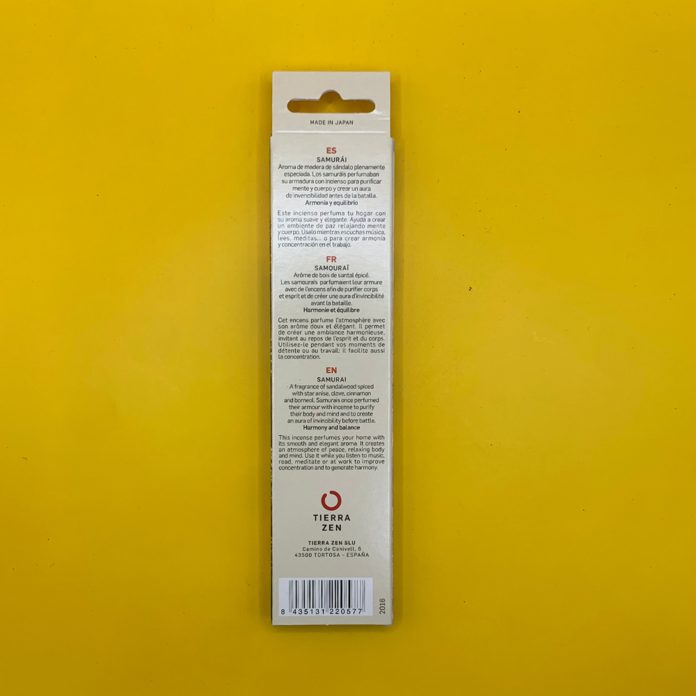 Koh Do Samurai - Japanese Incense Sticks (20) - Spiced Sandalwood - Minimal Smoke