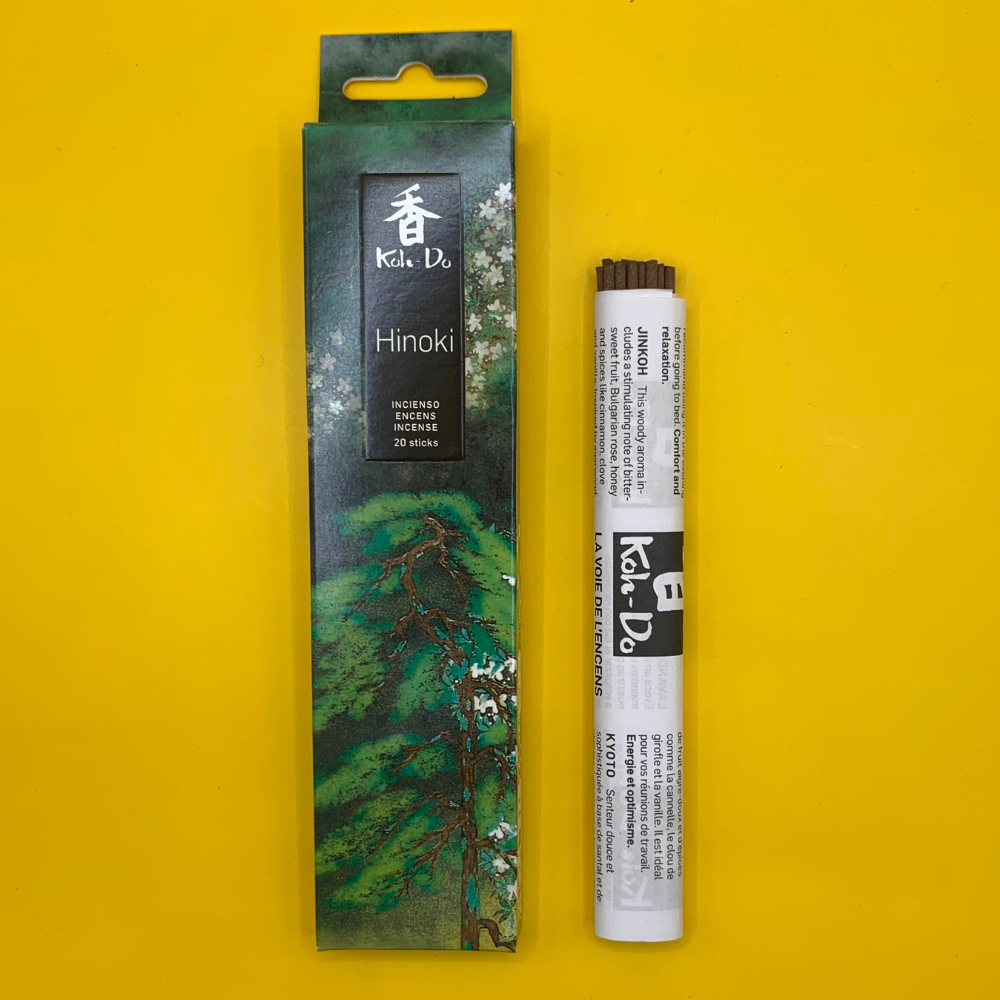 Koh Do Hinoki - Japanese Incense Sticks (20) - Japanese Cypress - Minimal Smoke