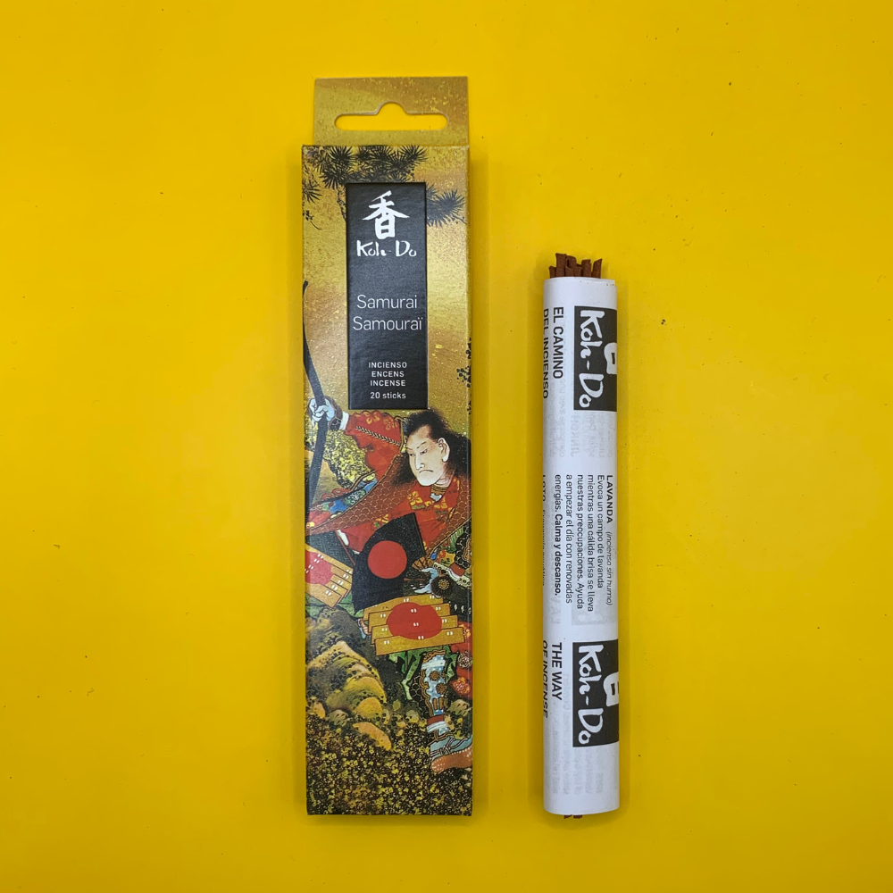 Koh Do Samurai - Japanese Incense Sticks (20) - Spiced Sandalwood - Minimal Smoke
