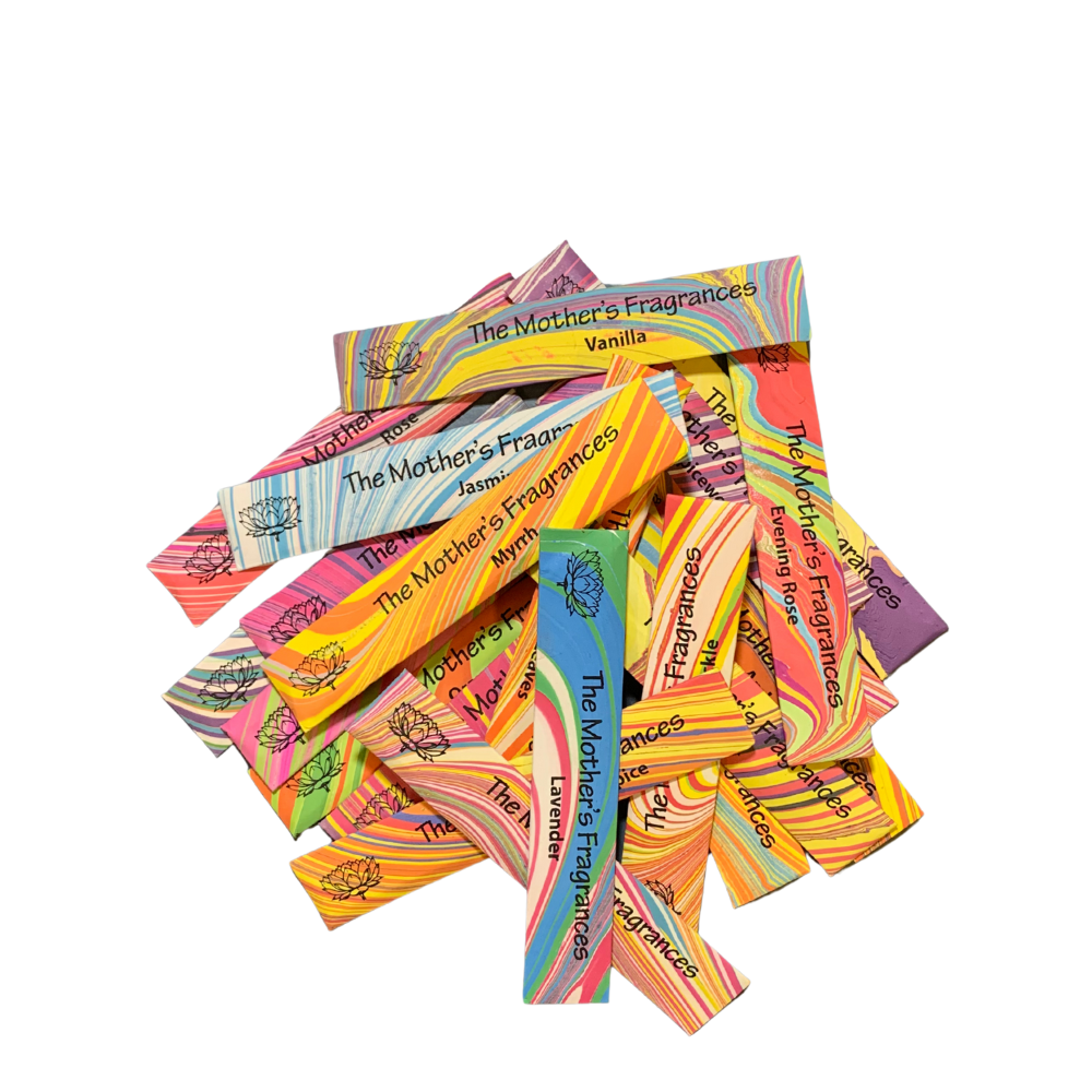 The Mother's Fragrances Incense GIFT SET: 4 mini sticks of 21 fragrances in fan