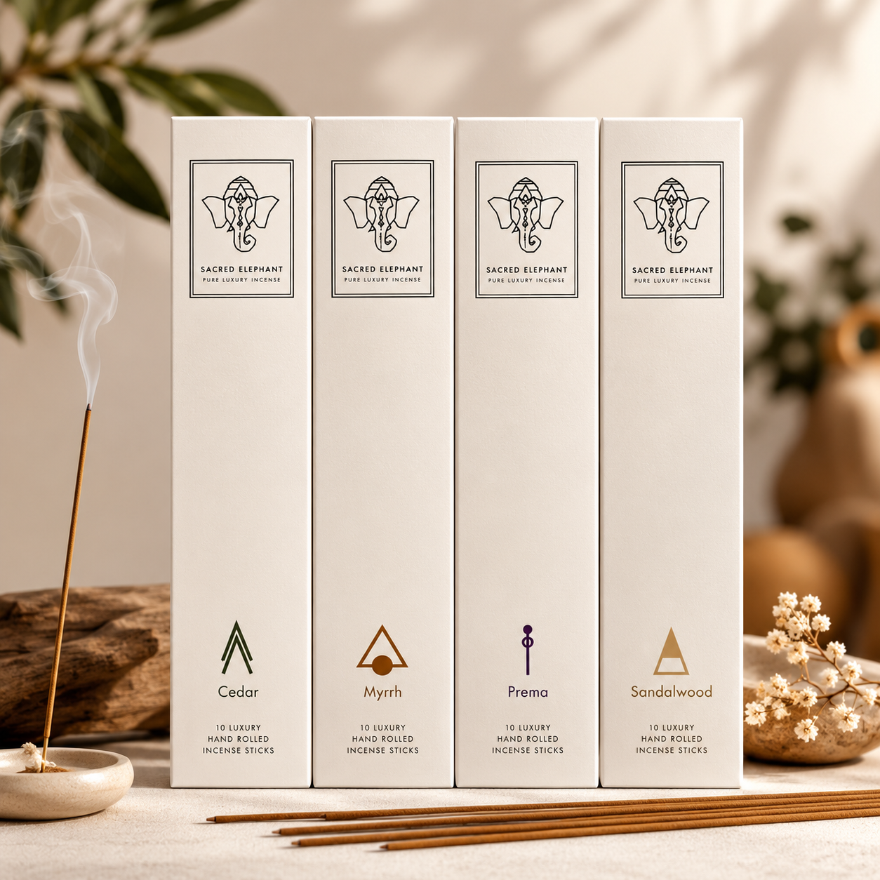 Sacred Elephant Calm Collection Luxury Incense Gift Set