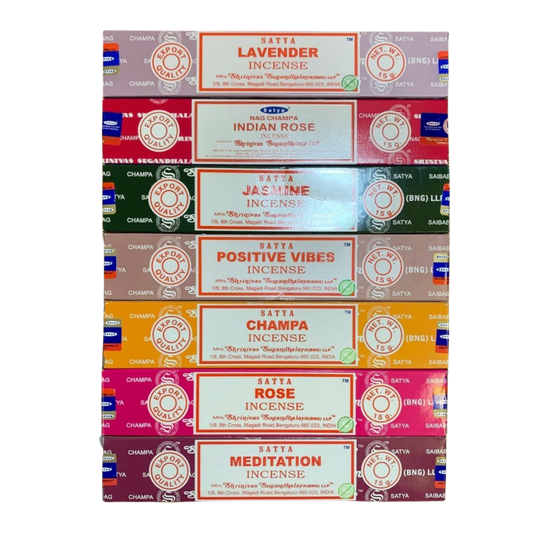 Satya Harmony Within Incense - Women's Wellness Set | Rose, Jasmine, Lavender, Lotus, Tranquility | Hormone Balance & Moon Cycle