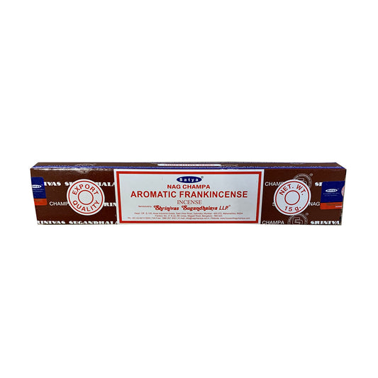 Satya Aromatic Frankincense Incense Sticks – hand-rolled sacred incense for spiritual harmony, meditation, and stress relief
