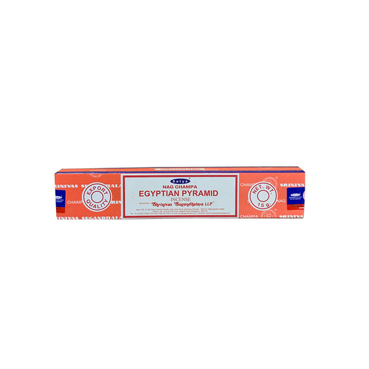 Box of Egyptian Pyramid incense on a white background
