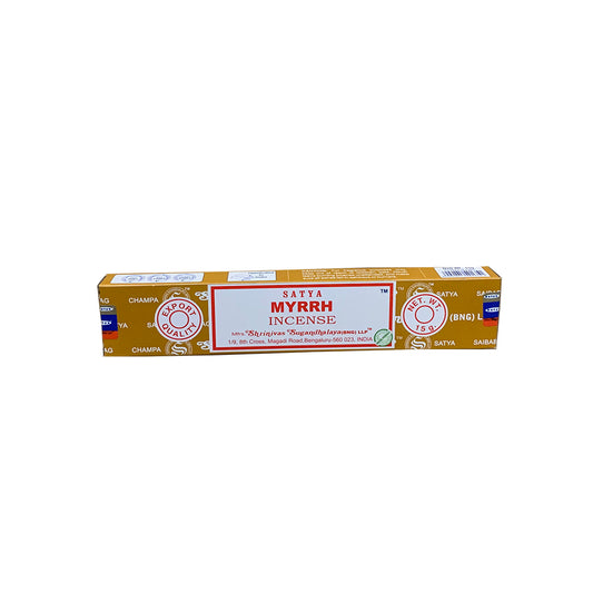 Satya Myrrh Incense Sticks – Sacred Resin for Meditation & Grounding