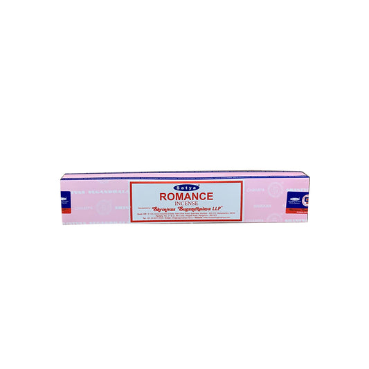 Box of Surya Romance incense sticks on a white background