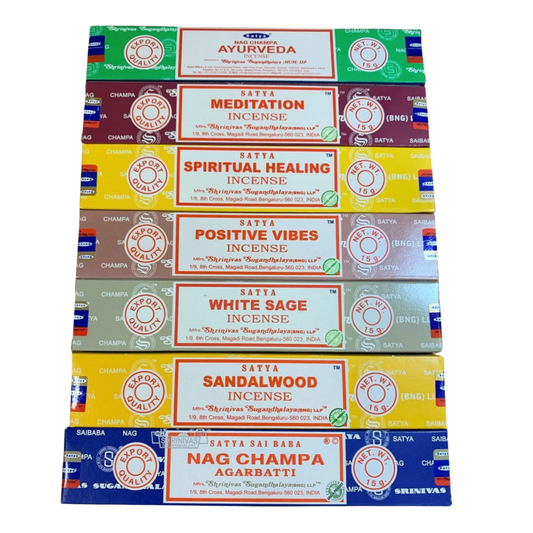 Satya Zen Garden Incense - Daily Mindfulness Ritual Set | Sandalwood, Ayurveda, Spiritual Healing, Nag Champa | Breathwork Support Satya