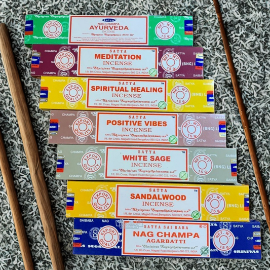Satya Zen Garden Incense - Daily Mindfulness Ritual Set | Sandalwood, Ayurveda, Spiritual Healing, Nag Champa | Breathwork Support