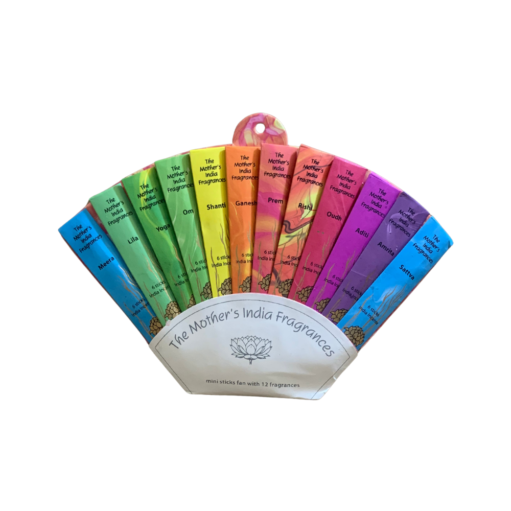 The Mother's India Fragrances - fan with twelve fragrances