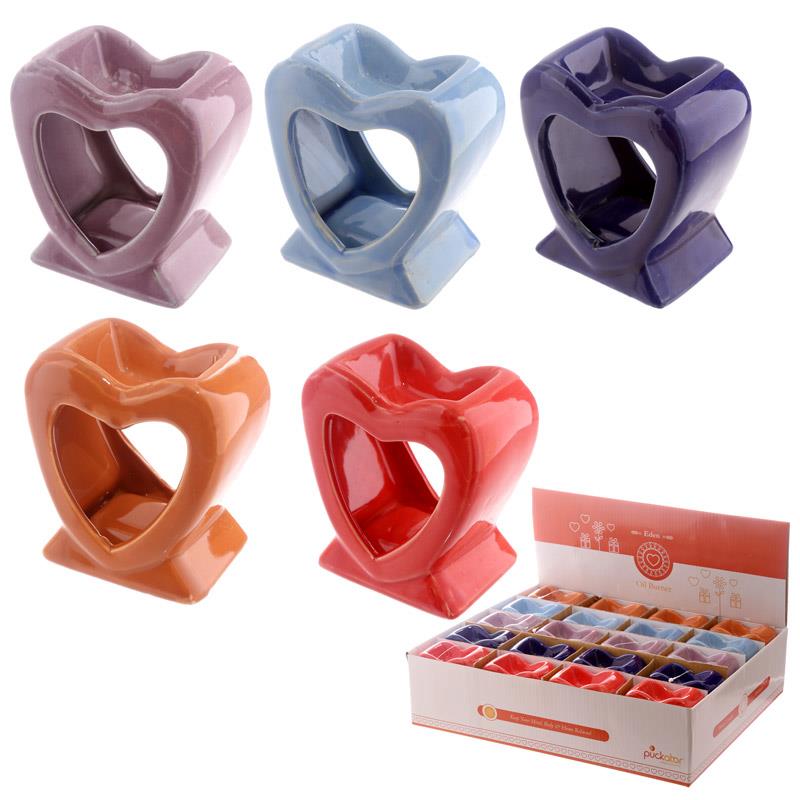 Cute Heart Shaped Ceramic Oil Burner OB185