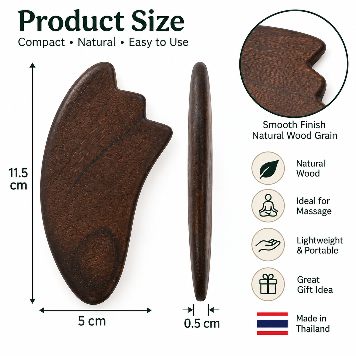 Wooden Massage Foot Print