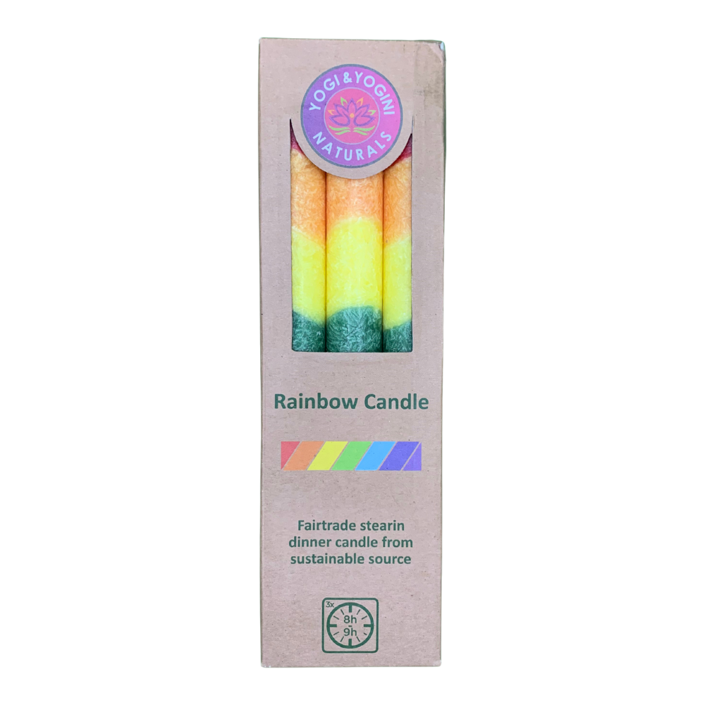 Set of 3 Rainbow Candles - Unscented